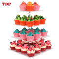 Wedding Acrylic Tiered Cake Stand, Dessert Or Cupcake Tower 4 Tier Square Cupcake Stand